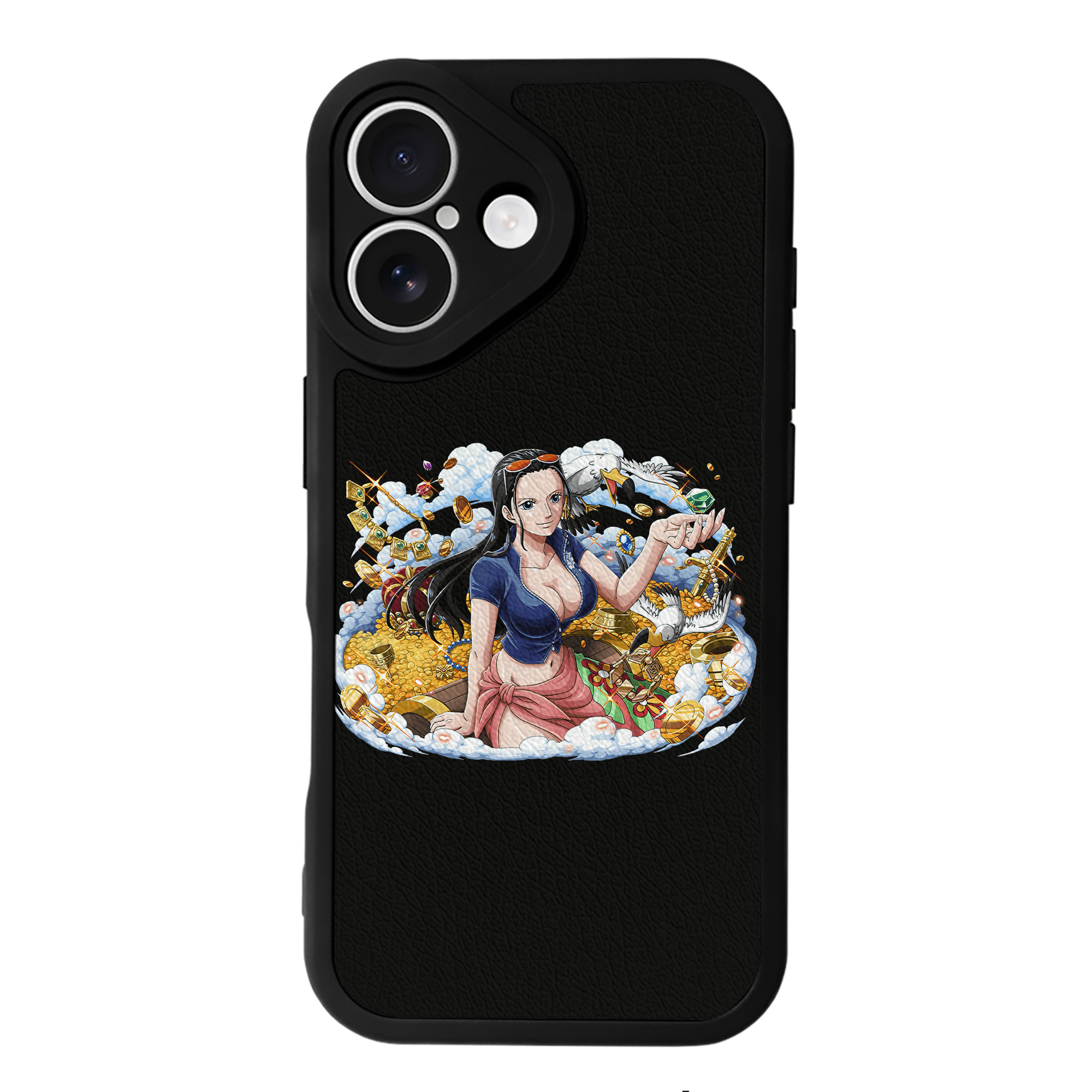 （画像用） ワンピース ニコ・ロビン ONE PIECE Nico Robin 【iPhone 16シリーズ対応】シリコンスマホケース（レザー調） 材質：シリコン